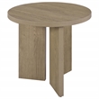 Coaster Aragon Round Panel Base End Table in Latte