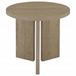 Coaster Aragon Round Panel Base End Table in Latte