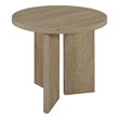 Coaster Aragon Round Panel Base End Table in Latte