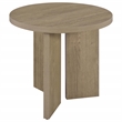 Coaster Aragon Round Panel Base End Table in Latte
