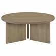 Coaster Aragon Engineered Wood Round Panel Base Coffee Table in Latte