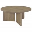 Coaster Aragon Engineered Wood Round Panel Base Coffee Table in Latte