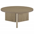 Coaster Aragon Engineered Wood Round Panel Base Coffee Table in Latte