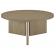 Coaster Aragon Engineered Wood Round Panel Base Coffee Table in Latte