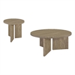 Coaster Aragon 2-Piece Engineered Wood Round Coffee Table Set in Latte