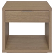 Coaster Ingram Engineered Wood Square End Table with Drawer in Latte