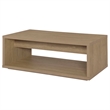Coaster Ingram 2-Drawer Rectangular Coffee Table with Open Shelf in Latte