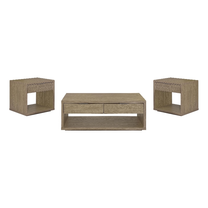 Coaster Ingram 3-Piece Engineered Wood Coffee Table Set in Latte