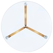 Coaster Eloise Round Glass Top Curved Metal Side Table in Gold