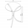 Coaster Eloise Round Glass Top Curved Metal Side Table in Gold