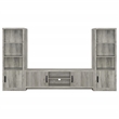Coaster Burke 3-Piece TV Entertainment Center Fits 75-Inch TVs in Gray Driftwood