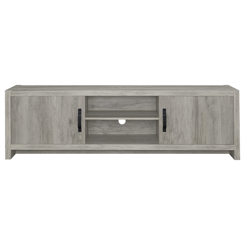 Coaster Burke 3-Piece TV Entertainment Center Fits 75-Inch TVs in Gray Driftwood