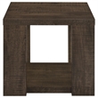 Coaster Pavone Engineered Wood End Table with Open Lower Shelf in Brown