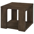 Coaster Pavone Engineered Wood End Table with Open Lower Shelf in Brown
