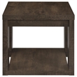 Coaster Pavone Engineered Wood End Table with Open Lower Shelf in Brown