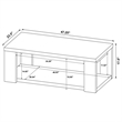 Coaster Pavone Engineered Wood Coffee Table with Open Lower Shelf in Brown