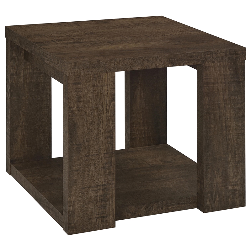 Coaster Pavone 2-Piece Engineered Wood Table Set with Open Shelves in Brown