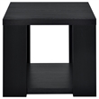 Coaster Pavone Engineered Wood End Table with Open Lower Shelf in Black