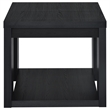 Coaster Pavone Engineered Wood End Table with Open Lower Shelf in Black