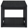 Coaster Pavone Engineered Wood End Table with Open Lower Shelf in Black