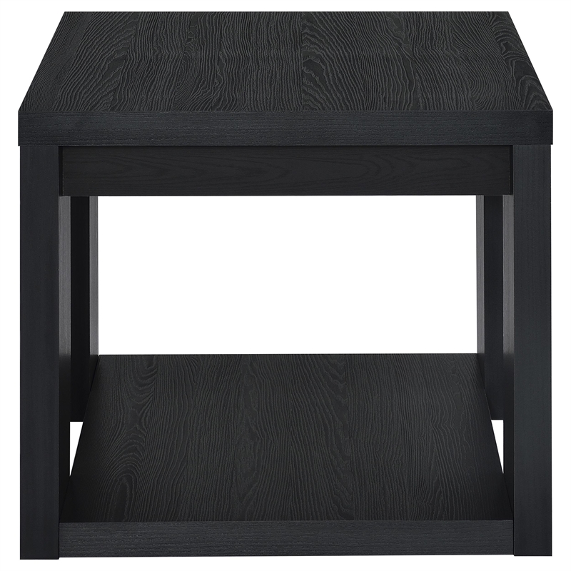 Coaster Pavone 2-Piece Engineered Wood Table Set with Open Shelves in Black