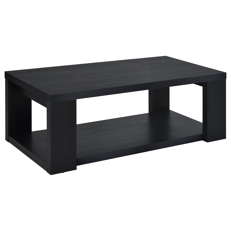 Coaster Pavone 2-Piece Engineered Wood Table Set with Open Shelves in Black