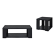 Coaster Pavone 2-Piece Engineered Wood Table Set with Open Shelves in Black
