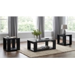 Coaster Pavone 3-Piece Engineered Wood Table Set with Open Shelves in Black