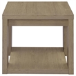 Coaster Pavone Engineered Wood End Table with Open Lower Shelf in Latte