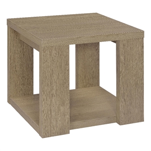 Coaster Pavone Engineered Wood End Table with Open Lower Shelf in Latte