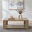 Coaster Pavone Engineered Wood Coffee Table with Open Lower Shelf in Latte