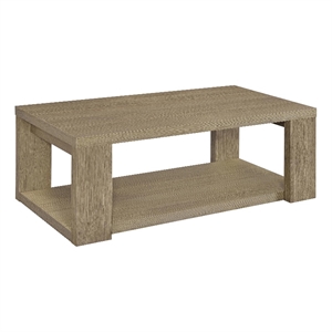 Coaster Pavone Engineered Wood Coffee Table with Open Lower Shelf in Latte