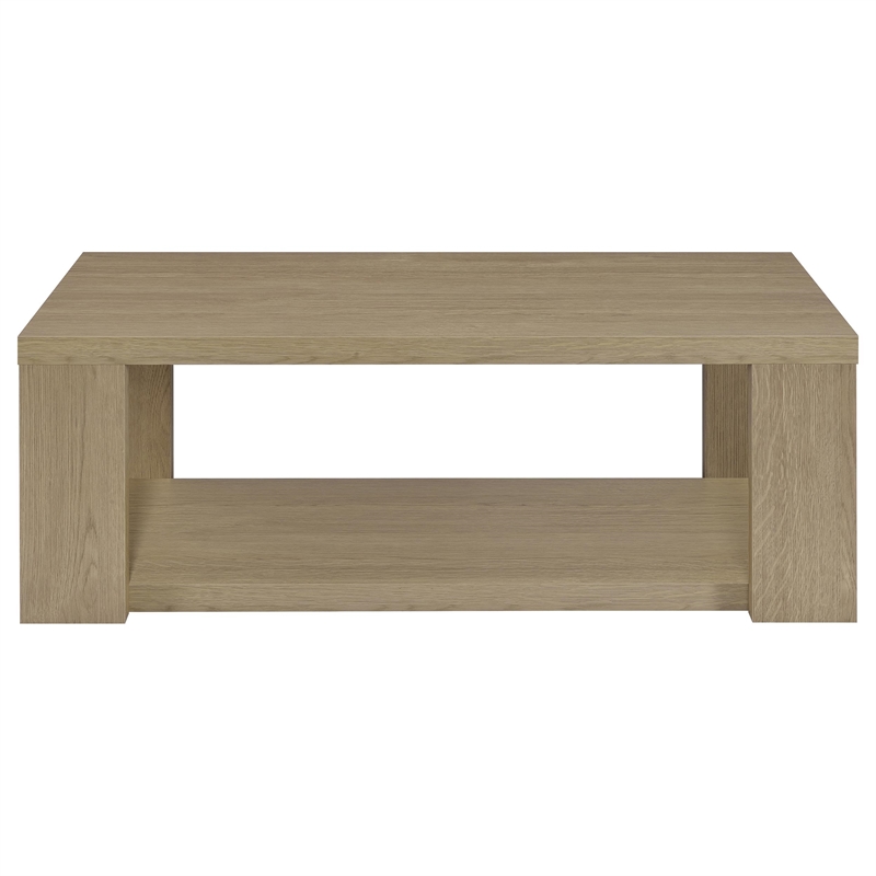 Coaster Pavone 2-Piece Engineered Wood Table Set with Open Shelves in Latte