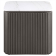 Coaster Lior Square Marble Top Contemporary End Table in Charcoal