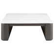 Coaster Lior 2-Piece Square Marble Top Coffee and End Table Set in Charcoal