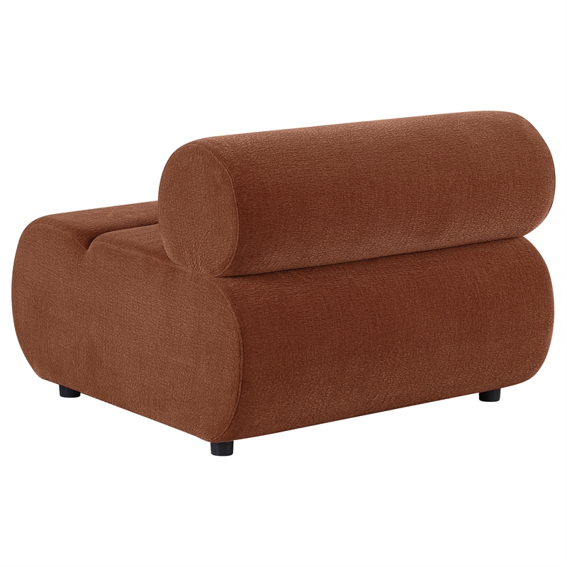 Coaster Byrne Velvet Upholstered Armless Chair With Back in Rust