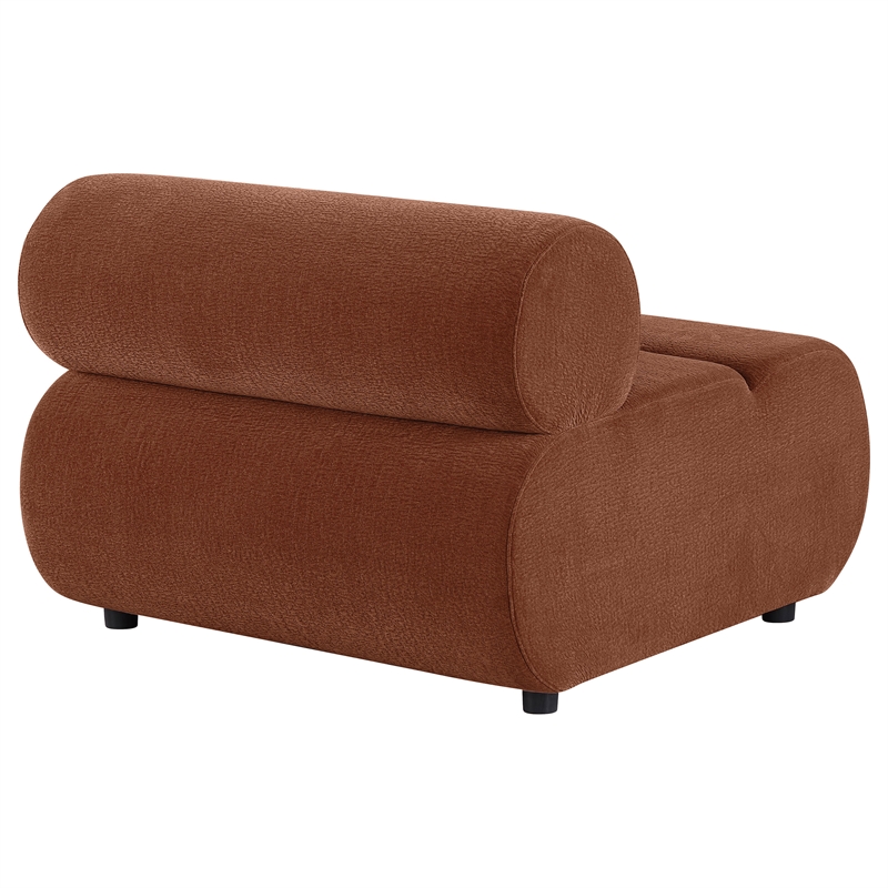 Coaster Byrne Velvet Upholstered Armless Chair With Back in Rust