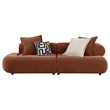 Coaster Byrne 105-inch Velvet Modular Bumper Sectional Sofa in Rust