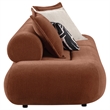 Coaster Byrne 105-inch Velvet Modular Bumper Sectional Sofa in Rust