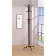 Collier 12 Hook Freestanding Coat Rack Hat Hanger Black