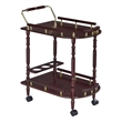 Palmer 2-tier Rectangular Wood Bar Cart Merlot