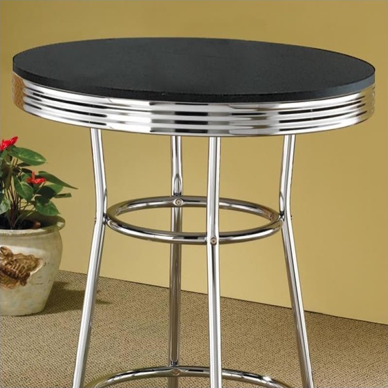Coaster Cleveland 50's Soda Fountain 3 PC Pub Table Set 