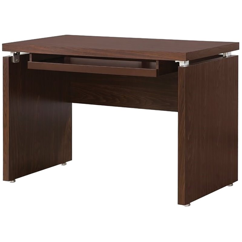 Vignettes Coaster L Computer Desk With Keyboard Tray In Um Brown Finish