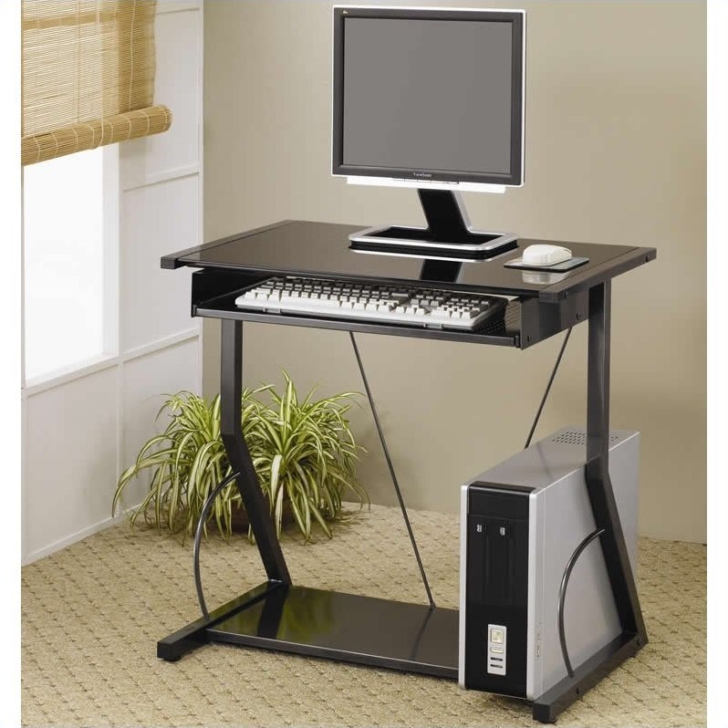 Zoe S Furniture Coaster Desks Contemporary Computer Desk With Coaster Desks Contemporary Computer Desk With Keyboard Tray In Black
