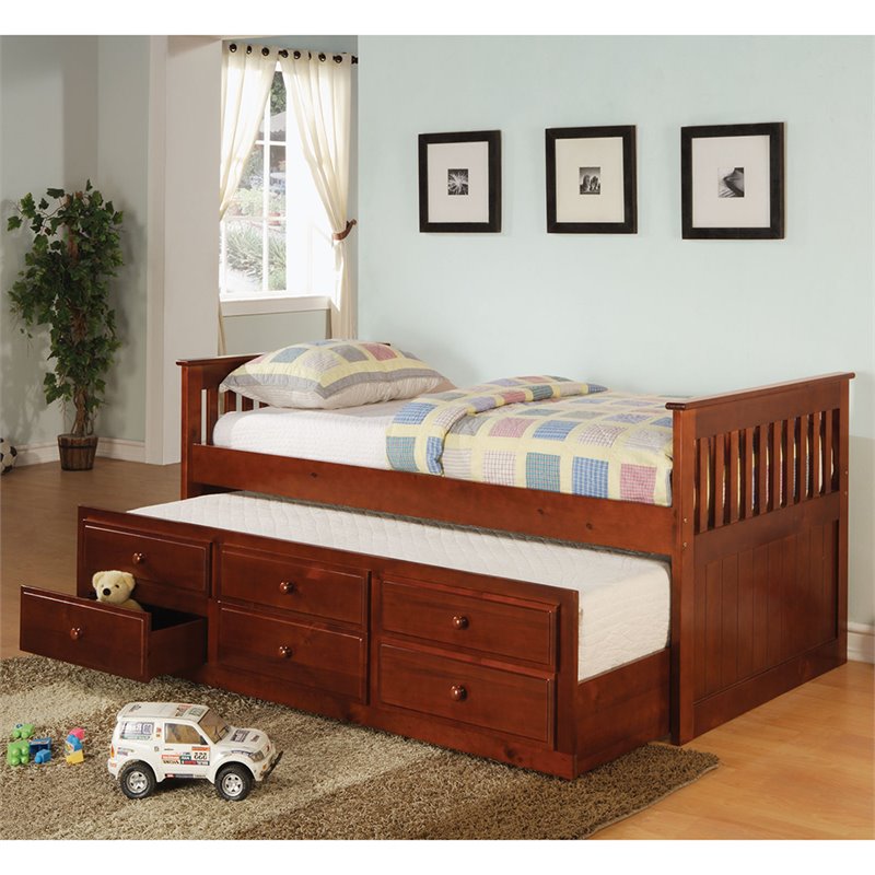 Coaster La Salle Daybed with Trundle and Storage Drawers ...