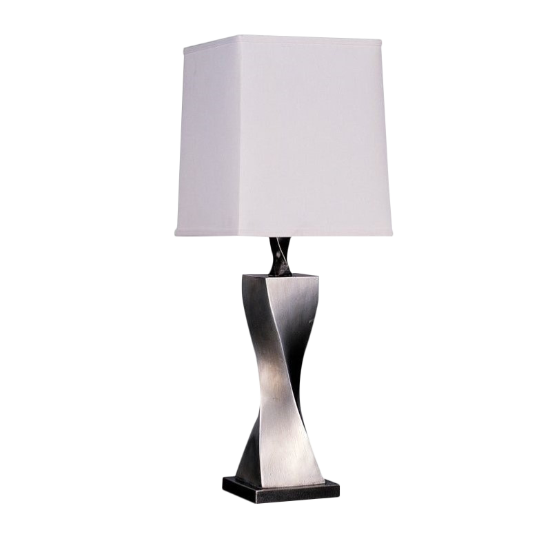 Zoe S Furniture Coaster Twisted Base Table Lamp In Silver Coaster Twisted Base Table Lamp In Silver