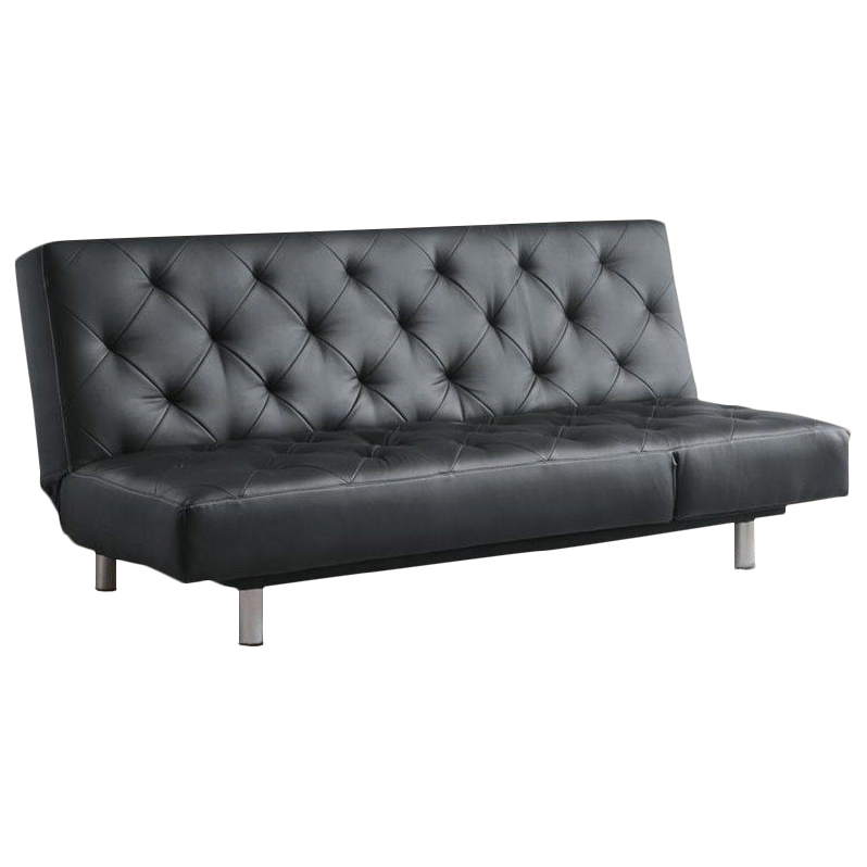 Zoe S Furniture Coaster Durable Faux Leather Sofa In Black Coaster Durable Faux Leather Sofa In Black