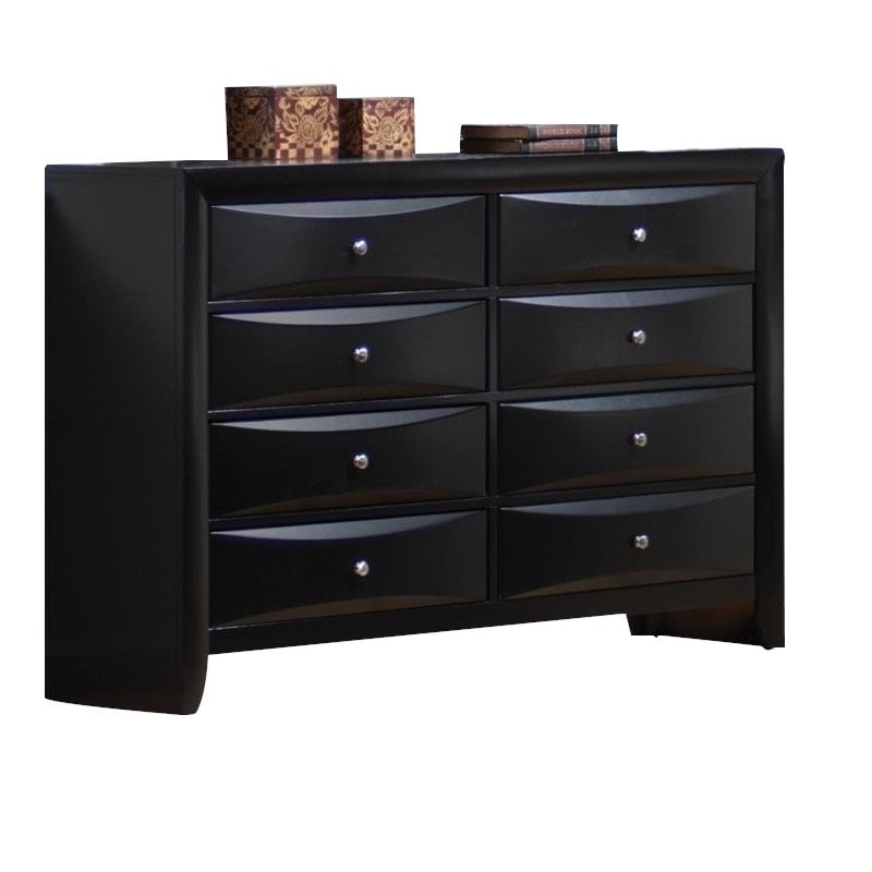 Briana 8-drawer Dresser Black