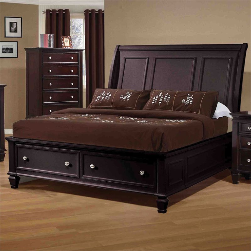 Furniture Palace - Sandy Beach Queen Sleigh Bed With Footboard Storage White Furniture Palace - Sandy Beach Queen Sleigh Bed With Footboard Storage White