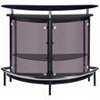 Amarillo Freestanding Glass Top Home Bar Wine Cabinet Black